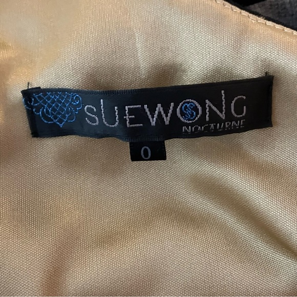 Sue Wong Nocturne Beaded One Shoulder Cocktail Dress 0 - Picture 8 of 8